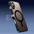 Miniatyrbilde 3 av 5: For iPhone 16 Deksel Kompatibelt med MagSafe Matt PC Bakdeksel --lingling} Multicolor Black