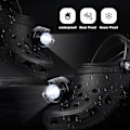 Miniatyrbillede 4 af 5: Hot 2025 2 stk. 3-tilstande LED Lommelygte Camping Tilbehør Lysartikler 145 Timer Vandafvisende Sko Dekoration Croc Forlygte (Sort) Black