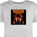 Stranger Things, Netflix sci-fi-thriller, grå T-shirt, storlek L. gray l