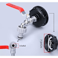 Miniatyrbilde 4 av 5: Hot 2025 1000L Tankkran med hageslangekranadapter, S60X6 IBC krankobling, hagekran for regnvannsoppsamler. Legering Alloy 1/2