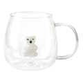 Peter Bear glas, 400 ml, transparent design, med ett sött björnmönster.