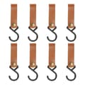 Läder S-Krokar, Läderkrokar, S-Krokar, Klädkrokar, Campingkrokar Brown