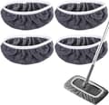 Genanvendelige mikrofiber moppepuder, våde og tørre moppeklude, kompatible med Swiffer fejemoppe, til gulvrengøring (4-pak)