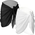 2-delt dame strand sarong wrap-up chiffon badedragt nederdel