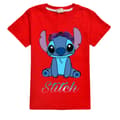 Lilo og Stitch røde kortærmede t-shirts til drenge og piger red 110cm