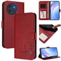 Panda RFID PU -puhelinkotelo, yhteensopiva Doogee Note 59 / Note 59 Pro -linglingin kanssa Wine Red