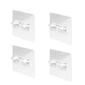 Självhäftande hyllkonsoler - 4-pack transparenta hyllkonsoler Transparent 29