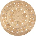 150 cm rundt jute teppe Beige beige