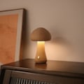 Miniatyrbillede 4 af 5: Hot 2025 Svampe Lampe Genopladelig Bærbar Natlampe - Trælampe Soveværelseslampe Sengelampe Beige