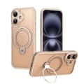 Kompatibel med iPhone 17 skal, med dubbla ringar MagSafe magnetiskt stativ. Brons