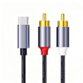Pikkukuva 1 / 5: Kuuma 2025 Audio Adapter Cable Puhelin RCA Lotus -kaapeli Kaiutin Äänenvahvistin Linkki Audiokaapeli Apple iPhone Lightningille USB-C connector