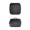 Nordisk kvalitets silikonform for airfryer 20x20x6 cm Svart Silikon
