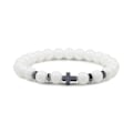 Miniatyrbild 4 av 11: Påskerbjudanden! Högkvalitativt Armband för Män med Naturliga Lavastenar, Hematitkors, Rosenkrans, Meditation, Bön, Jesusarmband, Yoga Smycken för Kvinnor White Turquoise