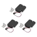 Tre 12V 2A elektromagnetiske låser, 150 kg/330 lb feilsikker holdekraft, elektromagnetisk dørkontrollsystem black
