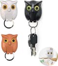 3-pack uggla nyckelhållare, uggla nyckelkrok, magnetisk nyckelhållare för vägg