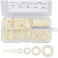 Miniatyrbild 1 av 4: Heta 2025 500st Plastbrickor Nylon Plattbrickor M2/M2.5/M3/M4/M5/M6/M8/M10 Vita Tätningsbrickor för Industriella Fästelement null none