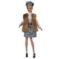 Miniatyrbild 5 av 5: Heta 2025 8 st 30 cm Barbie dockkläder Mode pälsrock coa A
