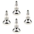 Four R50 SES E14 40W spotlight bulbs with reflectors, suitable for indoor and outdoor lighting.