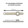 Miniatyrbild 5 av 5: Avluftningsnyckel, rostfritt stål, elementnyckel, elementventilhandtag, fyrkantsnyckel, elementventilation, A