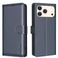 Litchi Tekstur RFID PU Læder Etui Blue iPhone 17 Pro