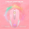 Miniatyrbild 3 av 5: Trådlös RGB Gamingmus, Ergonomisk Uppladdningsbar Datormus
