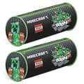 Minecraft Exploderande Tunna Pennfodral - En Storlek (Svart/Grön/Röd) Black/Green/Red One Size