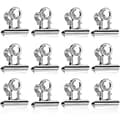 Stora metallgångjärnsklämmor, 20-pack, 51 mm, silver, bulldog-gem