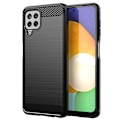 Miniatyrbild 1 av 11: Kolfodral Flexibel skyddsfodral för Samsung Galaxy A22 4G Svart