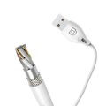 Miniatyrbild 7 av 11: Dudao Mikro-USB-kabel 2.4A 2m Vit - Laddningskabel för Snabb Lad