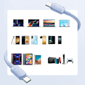 Miniatyrbild 6 av 11: Joyroom Multi-Color Series A14 USB-C till USB-C 100W Kabel 1/2 m