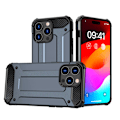 Miniatyrbild 1 av 7: Robust Hybrid Armor Skal för iPhone 15 Pro - Blå
