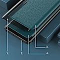 Miniatyrbild 10 av 11: Ekologiskt Läder Vy Fodral Elegant Lockväska med Ställfunktion f