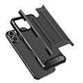 Miniatyrbild 7 av 9: Skyddande Hybrid Armor Fodral för iPhone 16 Pro Max - Svart
