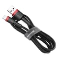 Baseus Cafule USB-A till Lightning Kabel 2.4A QC 3.0 1m - Svart/
