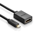Miniatyrbild 3 av 10: Ugreen HDMI till Micro HDMI Adapterkabel 19-Pin/ 20 cm/ Svart (2