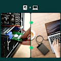 Miniatyrbild 4 av 11: Ugreen Adapter Fodral för SATA 2.5'' Disk/ 6TB/ USB-C 3.0 Svart