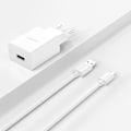 Miniatyrbild 4 av 9: Dudao A4EU USB-A Nätladdare 2.1A - Vit + USB-A till Micro USB-Ka