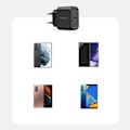 Miniatyrbild 6 av 11: Ugreen USB-C Väggladdare 25W Power Delivery + 2m USB-C Kabel Sva