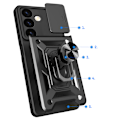 Miniatyrbild 3 av 9: Skyddsfodral Hybrid Armor Camshield till Samsung Galaxy S24+ med