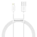 Baseus Superior USB till Lightning Kablage 2/4A 1m Vit (CALYS-A0
