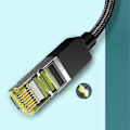 Miniatyrbild 5 av 9: Ugreen NW150 Ethernet-kabel RJ45 Cat 7 10Gbps 1m - Svart