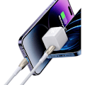 Miniatyrbild 8 av 11: Baseus CADH000002 Lightning till USB-C PD Kabel 20W 480Mb/s 1m -