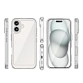 Miniatyrbild 2 av 8: iPhone 16 Plus Transparent Gelram Fodral - Outer Space Design