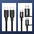 Miniatyrbild 10 av 11: Ugreen US286 USB-C till USB-C Kabel PD QC 3A 480Mb/s 1m - Svart