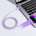 Miniatyrbild 6 av 11: Joyroom Flerfärgad Lightning/USB-A Kabel 2.4A 1.2m - Lila