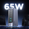 Miniatyrbild 7 av 11: Joyroom JR-TCM02 Multiladdare GaN 65W EU 4x USB-C 2x USB-A - Mör