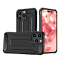 Miniatyrbild 2 av 9: Robust Hybrid Armor Skal för iPhone 16 Pro - Svart