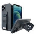 Miniatyrbild 1 av 11: Skyddande Geléetui med Repkedjeväska för iPhone XR - Marinblå