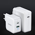 Miniatyrbild 6 av 7: Choetech Snabbladdare GaN USB-C PD & USB-A QC3.0 65W 3/25A Vit (