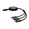 Miniatyrbild 3 av 11: Baseus Free2Draw 3-i-1 Rullbar Kabel USB-C/Lightning/micro USB/
